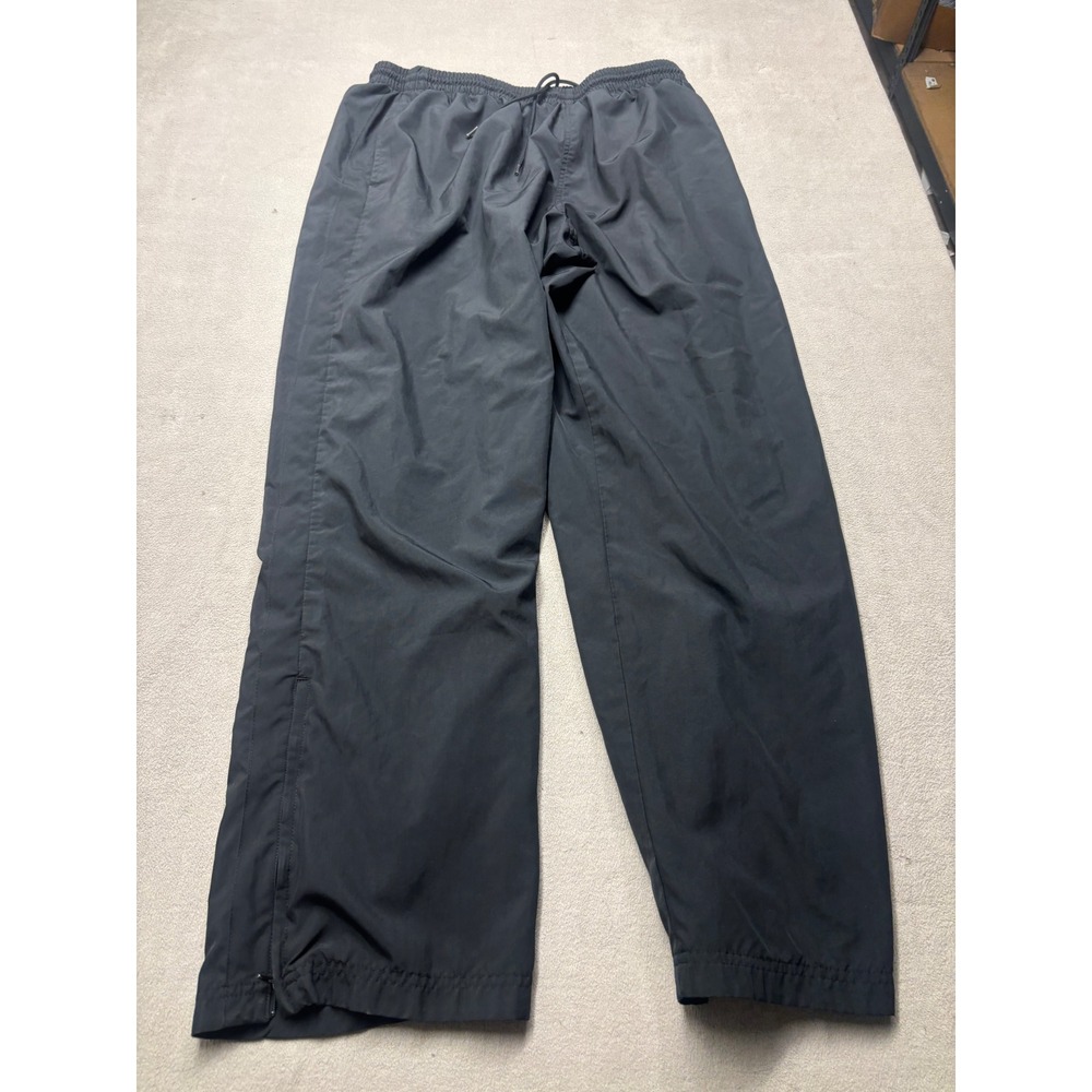 Nike Mens Black Mesh Lined Track Pants XXL Zippered Hem Athletic Warmup Loose